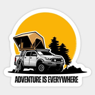 Adventure Is Everywhere 4WD Camper Tent Sticker